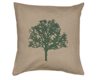 Льняная подушка с деревом
